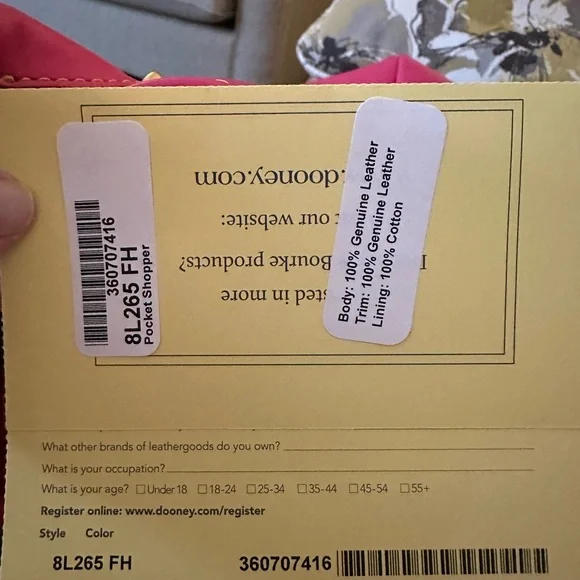 Dooney & Bourke Florentine Leather Pocket Shopper Tote W/ Double Front Pockets - Picture 11 of 16